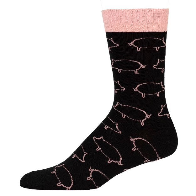 SMALL PIGS SOKKER Svart/rosa 41-45