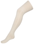 HARDANGER KNESTRØMPER Ullhvit 41-45